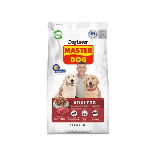 Master Dog Adulto Carne 20kg – Razas Medianas y Grandes