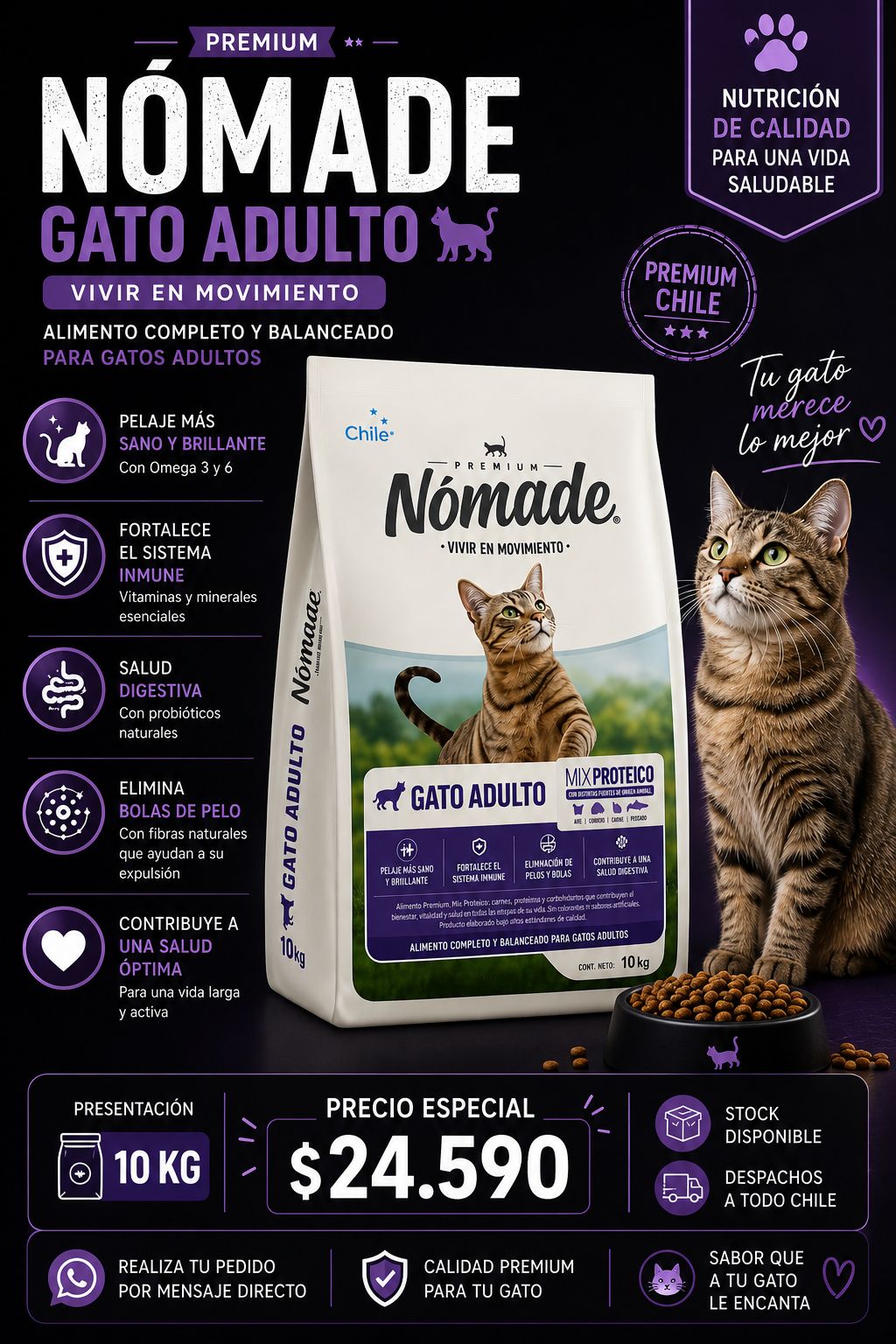 Nómade Gato Adulto 10 kg